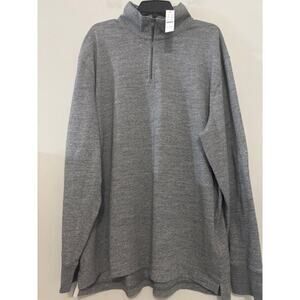 J Crew Mens Quarter Zip Pullover XXL Athleisure Jacket Gray Casual NWT BJ309